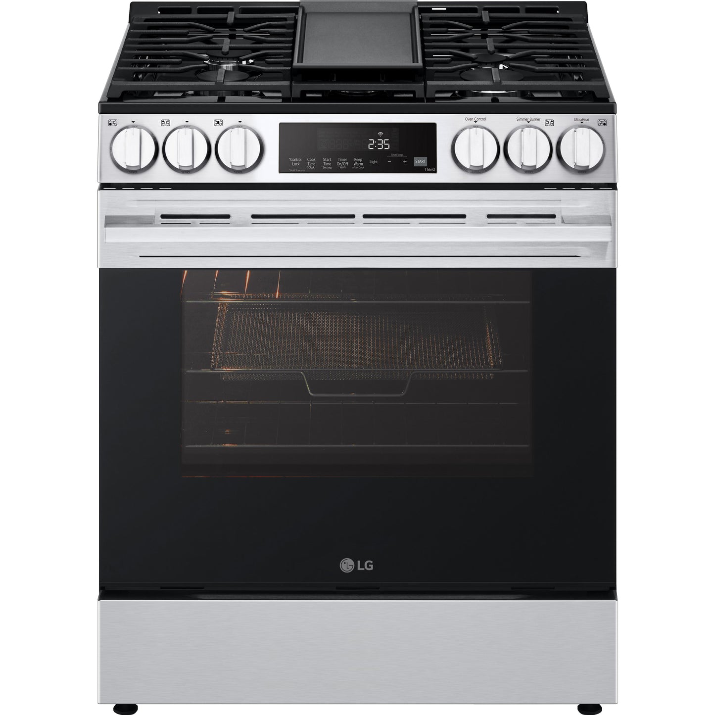  LG 5.8 cu.ft. Smart Gas Single Oven Slide-in Range with Air Fry LSGL5833X IMAGE 2