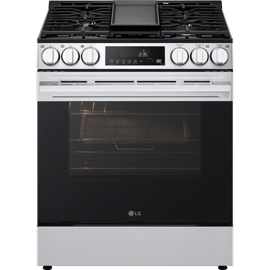  LG 5.8 cu.ft. Smart Gas Single Oven Slide-in Range with Air Fry LSGL5833X IMAGE 2