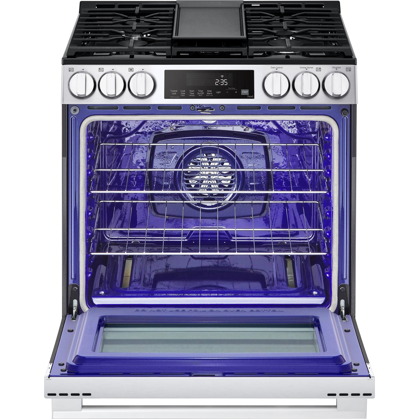  LG 5.8 cu.ft. Smart Gas Single Oven Slide-in Range with Air Fry LSGL5833X IMAGE 3