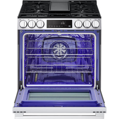  LG 5.8 cu.ft. Smart Gas Single Oven Slide-in Range with Air Fry LSGL5833X IMAGE 3