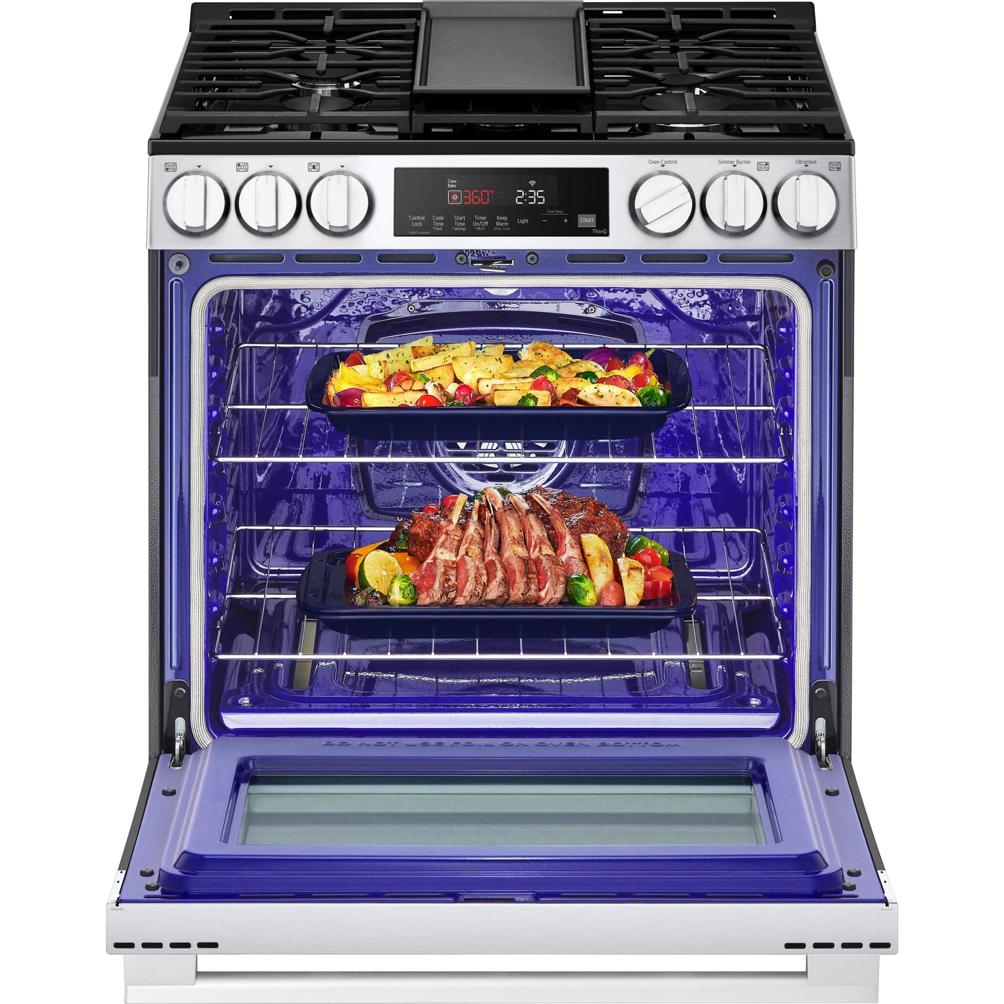  LG 5.8 cu.ft. Smart Gas Single Oven Slide-in Range with Air Fry LSGL5833X IMAGE 4