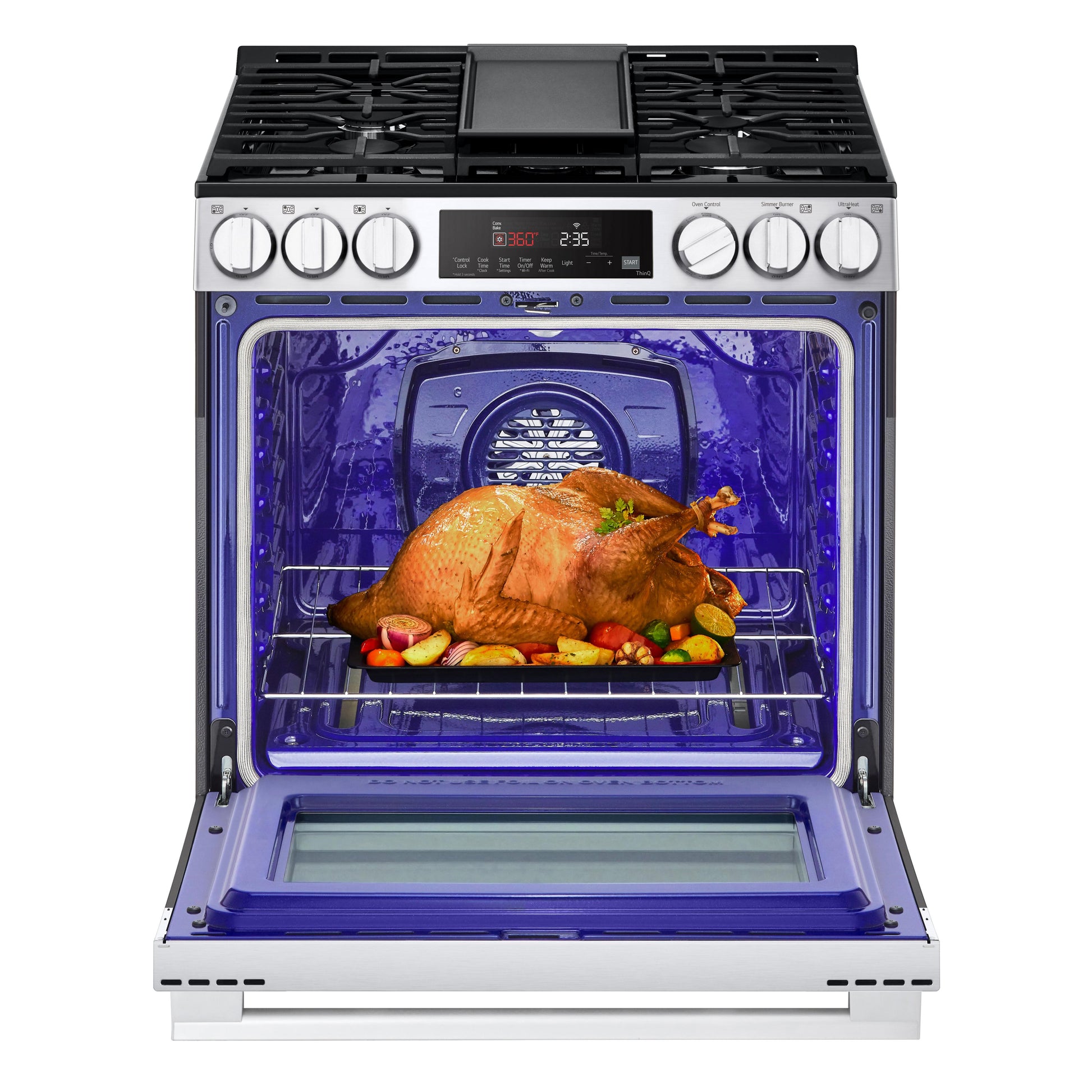  LG 5.8 cu.ft. Smart Gas Single Oven Slide-in Range with Air Fry LSGL5833X IMAGE 5