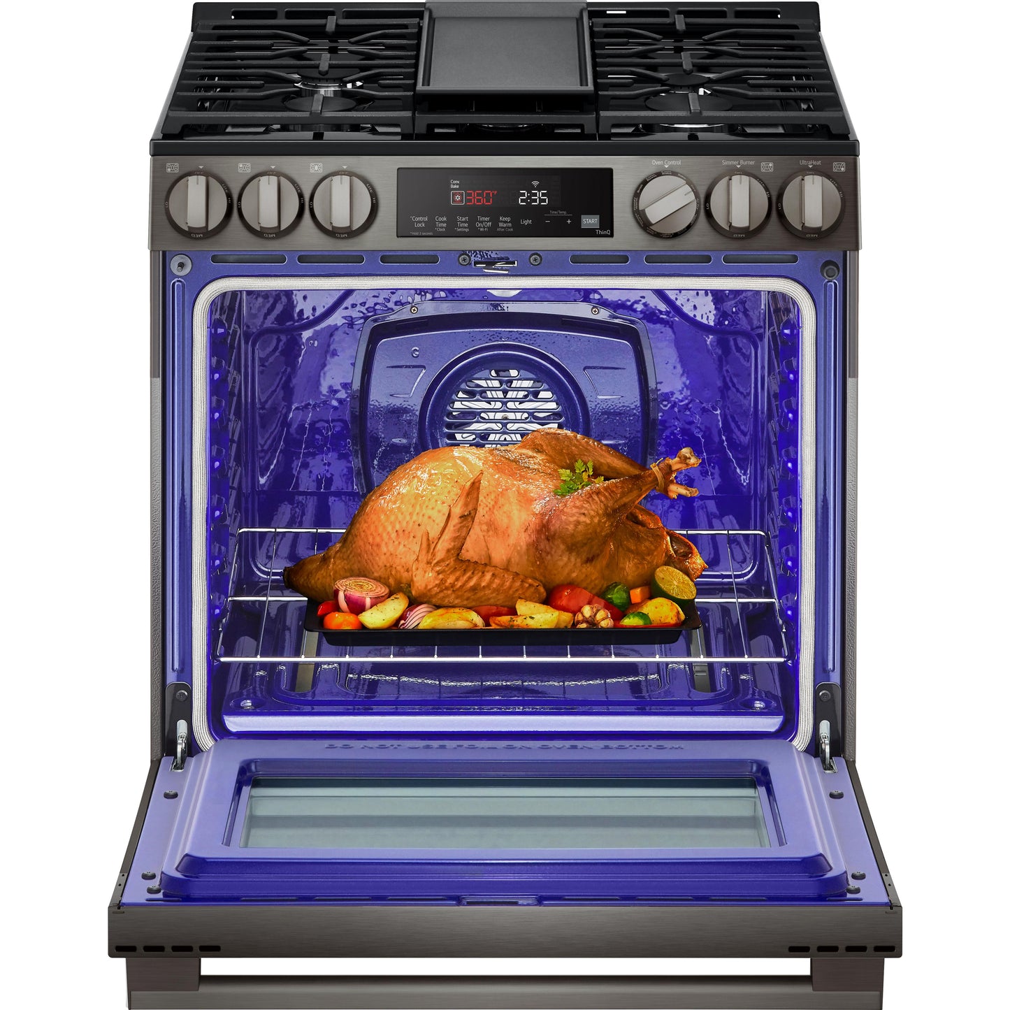  LG 5.8 cu.ft. Smart Gas Single Oven Slide-in Range with Air Fry LSGL5833Z IMAGE 5