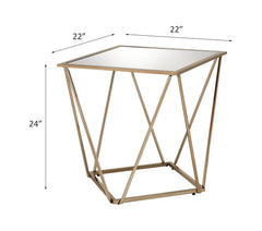 Mesa auxiliar cuadrada Fogya de 22" de largo