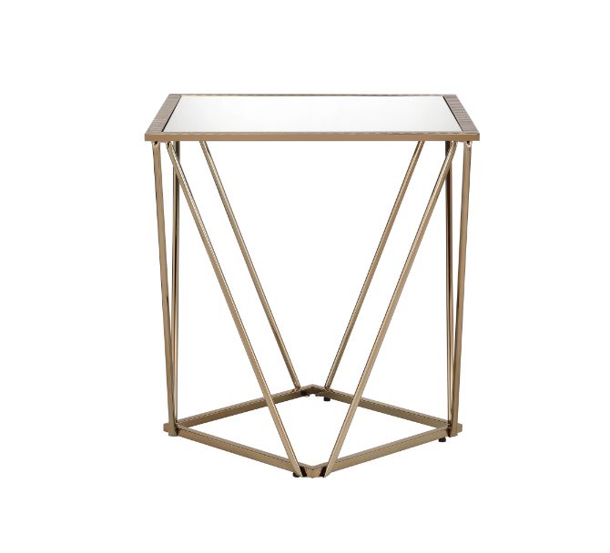 Mesa auxiliar cuadrada Fogya de 22" de largo