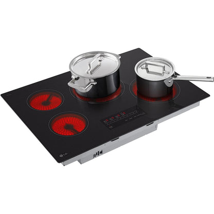  LG 30-inch Built-in Smart Electric Cooktop with 4 elements CBEW3013BE IMAGE 9