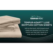  Tempur-Pedic TEMPUR-Adapt Luxe Egyptian Cotton Sheets - Sleepy Blue (Split King) IMAGE 10