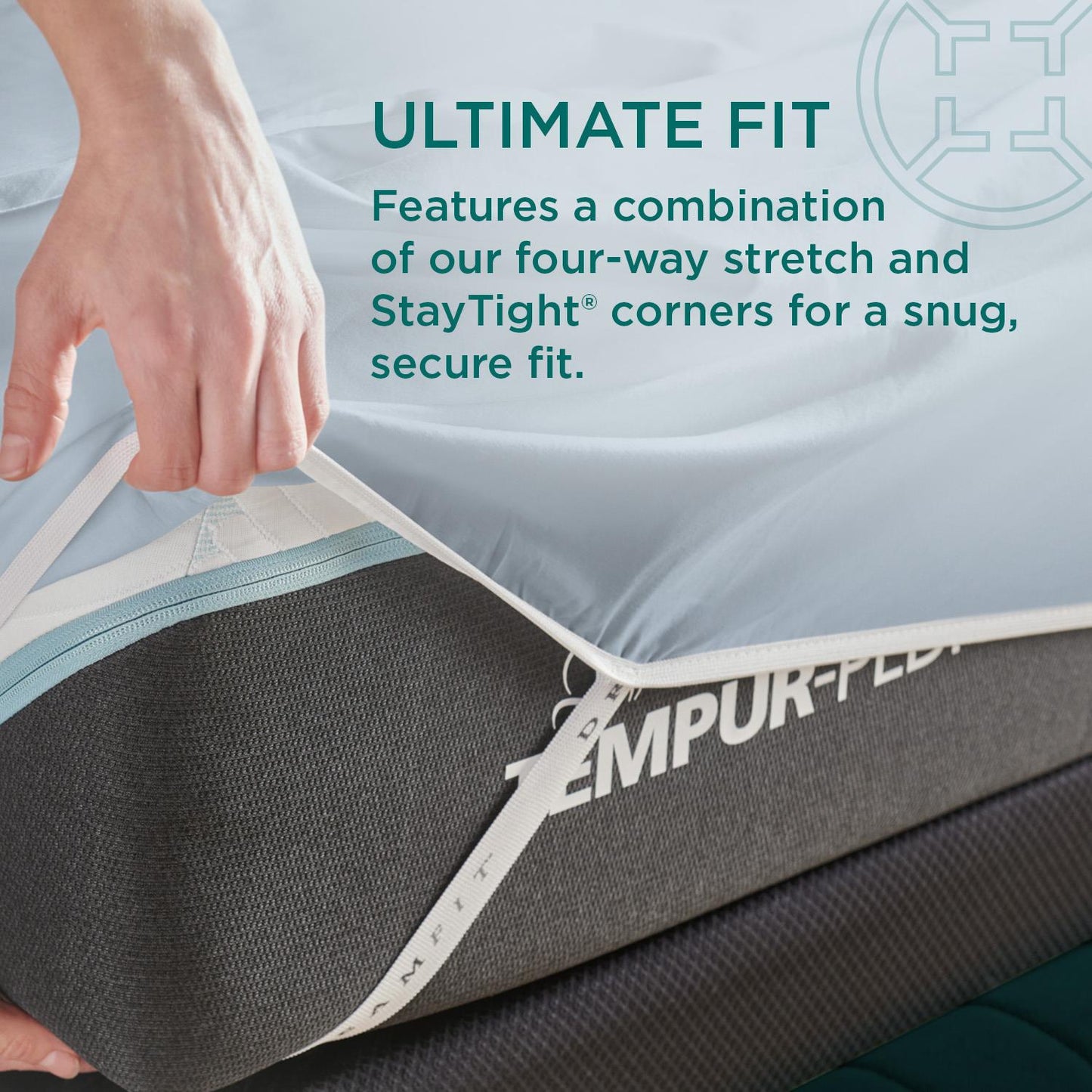  Tempur-Pedic TEMPUR-Adapt Luxe Egyptian Cotton Sheets - Sleepy Blue (Twin) IMAGE 18