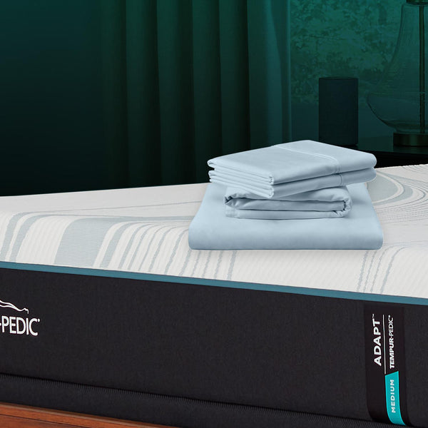 Tempur-Pedic TEMPUR-Adapt Luxe Egyptian Cotton Sheets - Sleepy Blue (Split California King)