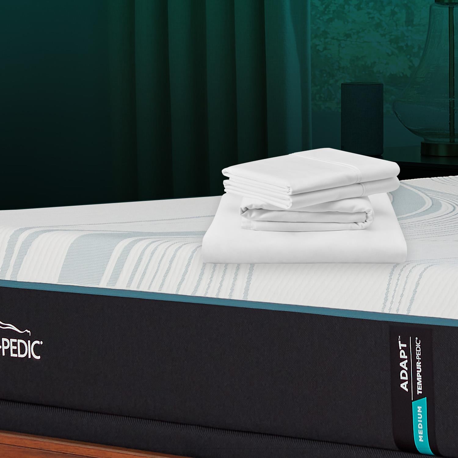  Tempur-Pedic TEMPUR-Adapt Luxe Egyptian Cotton Sheets - White (Queen) IMAGE 1