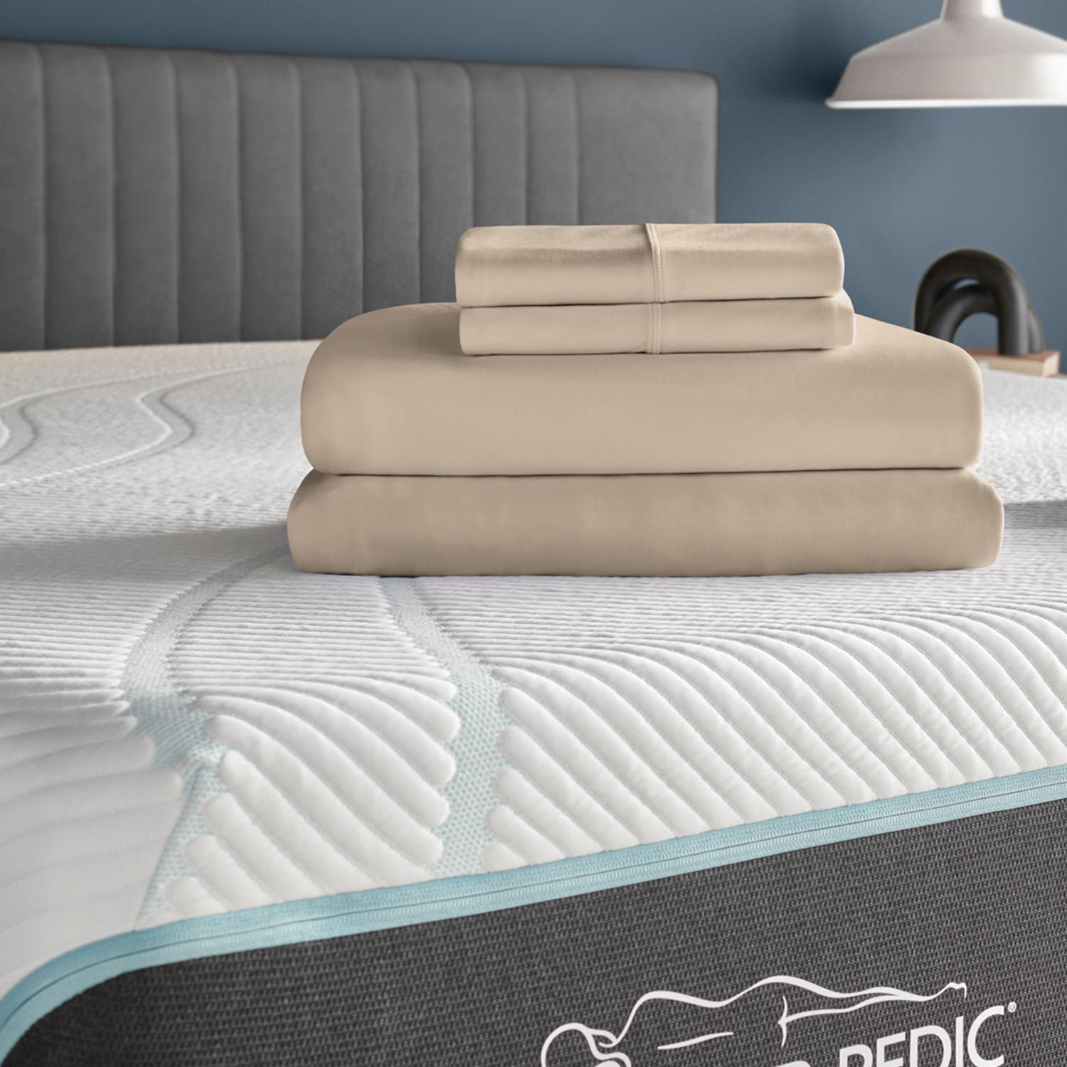  Tempur-Pedic TEMPUR breeze cooling Sheet Set Sandstone (Twin XL) IMAGE 1