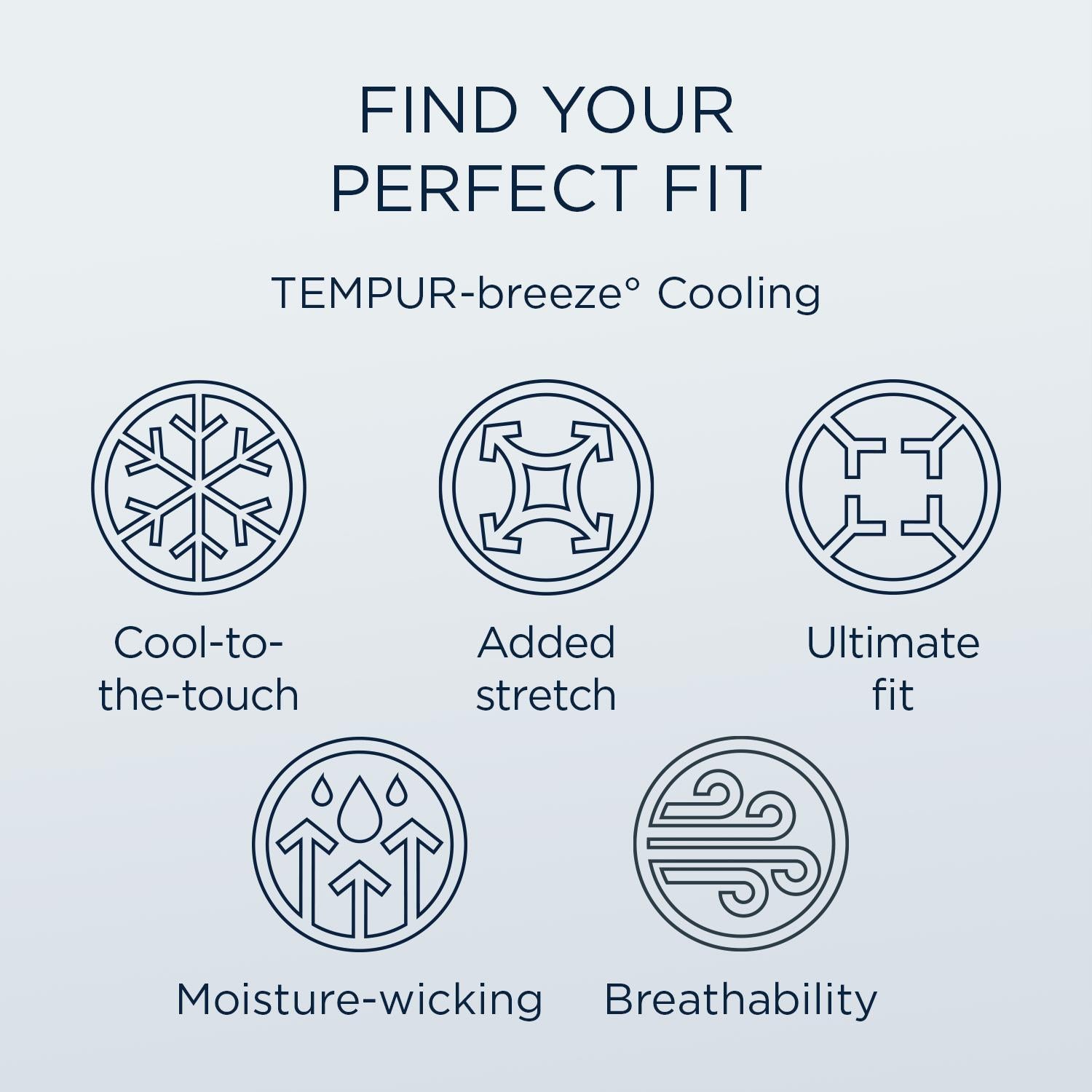  Tempur-Pedic TEMPUR breeze cooling Sheet Set Sleepy Blue (California King ) IMAGE 3