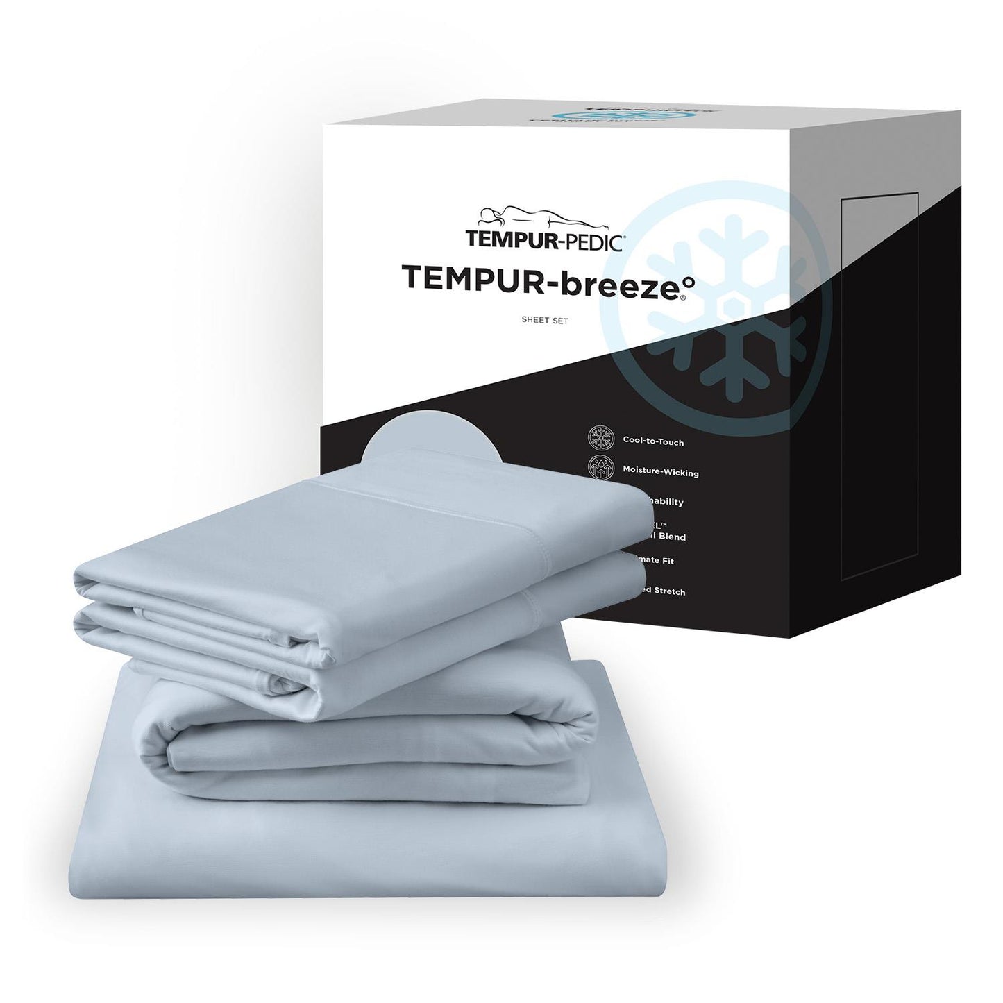  Tempur-Pedic TEMPUR breeze cooling Sheet Set Sleepy Blue (Full) IMAGE 11