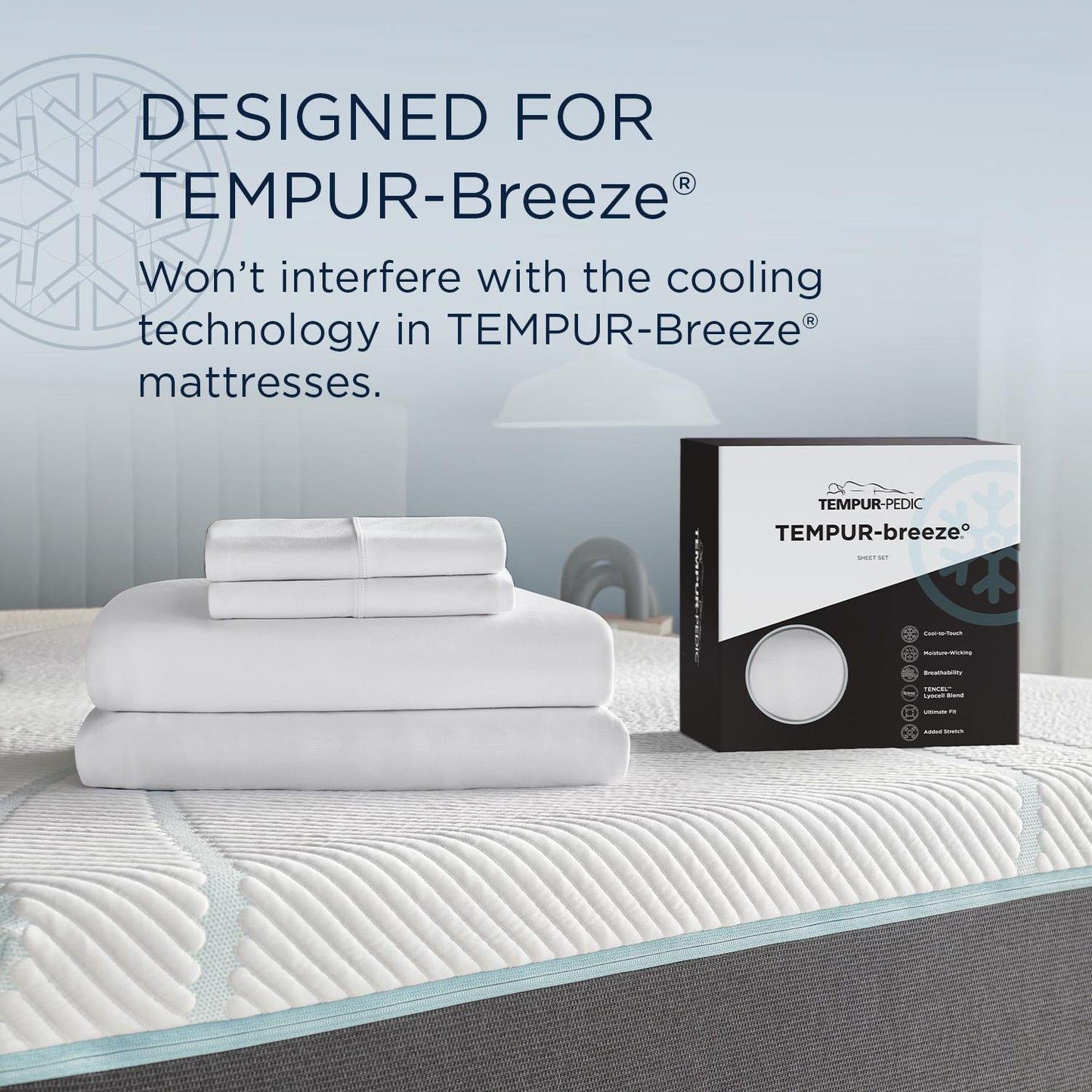  Tempur-Pedic TEMPUR breeze cooling Sheet Set White (Twin XL) IMAGE 10