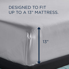  Tempur-Pedic TEMPUR Classic Cotton Sheet Set Cool Gray (Queen) IMAGE 3