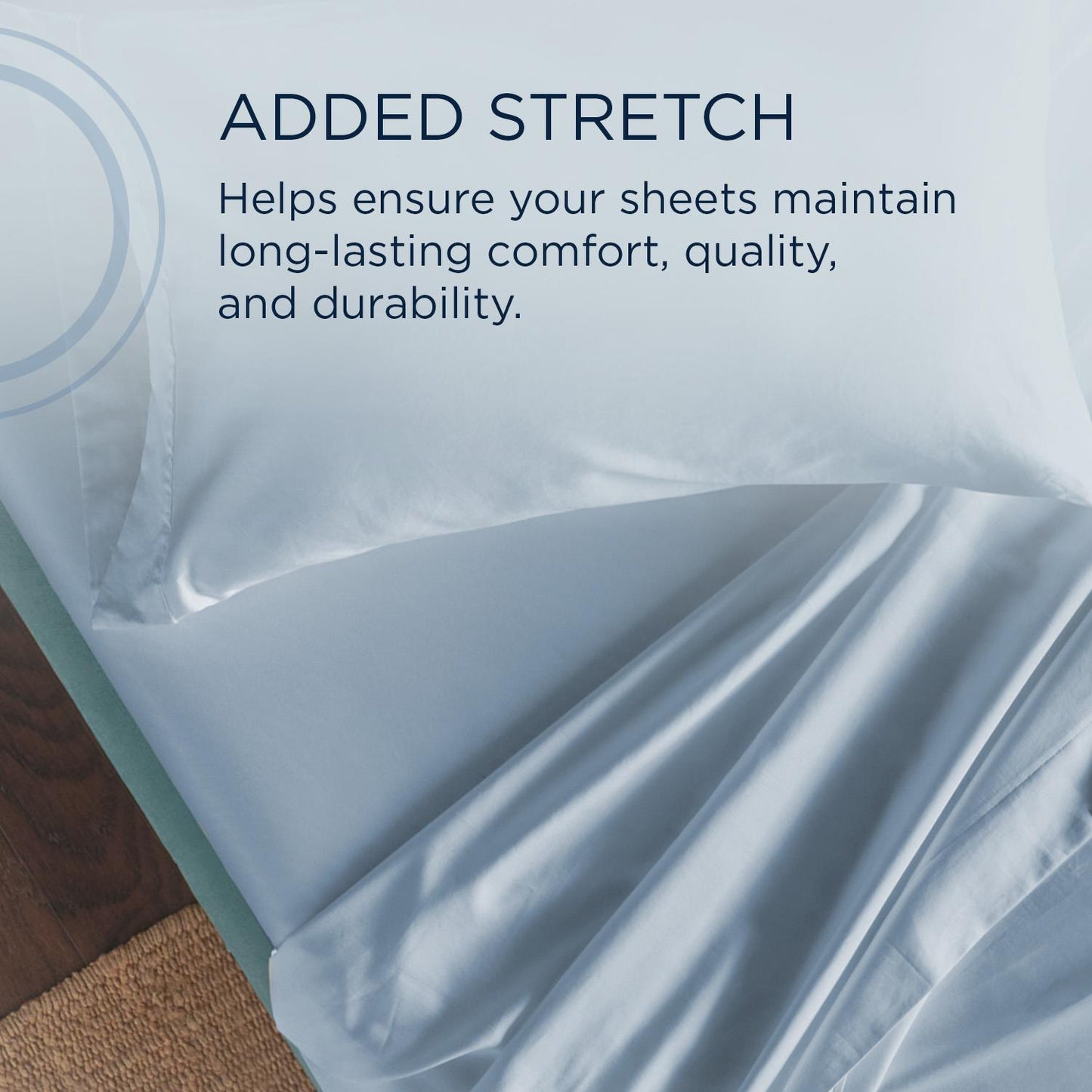  Tempur-Pedic TEMPUR Classic Cotton Sheet Set Sleepy Blue (Split King) IMAGE 7