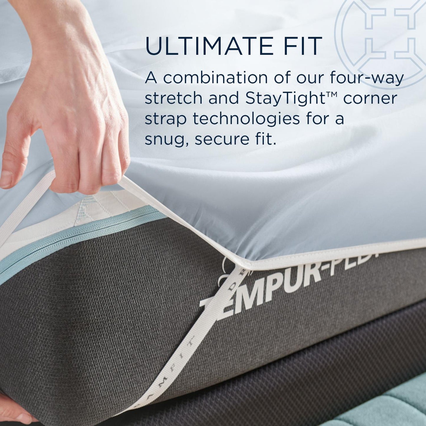  Tempur-Pedic TEMPUR Classic Cotton Sheet Set Sleepy Blue (California King ) IMAGE 9