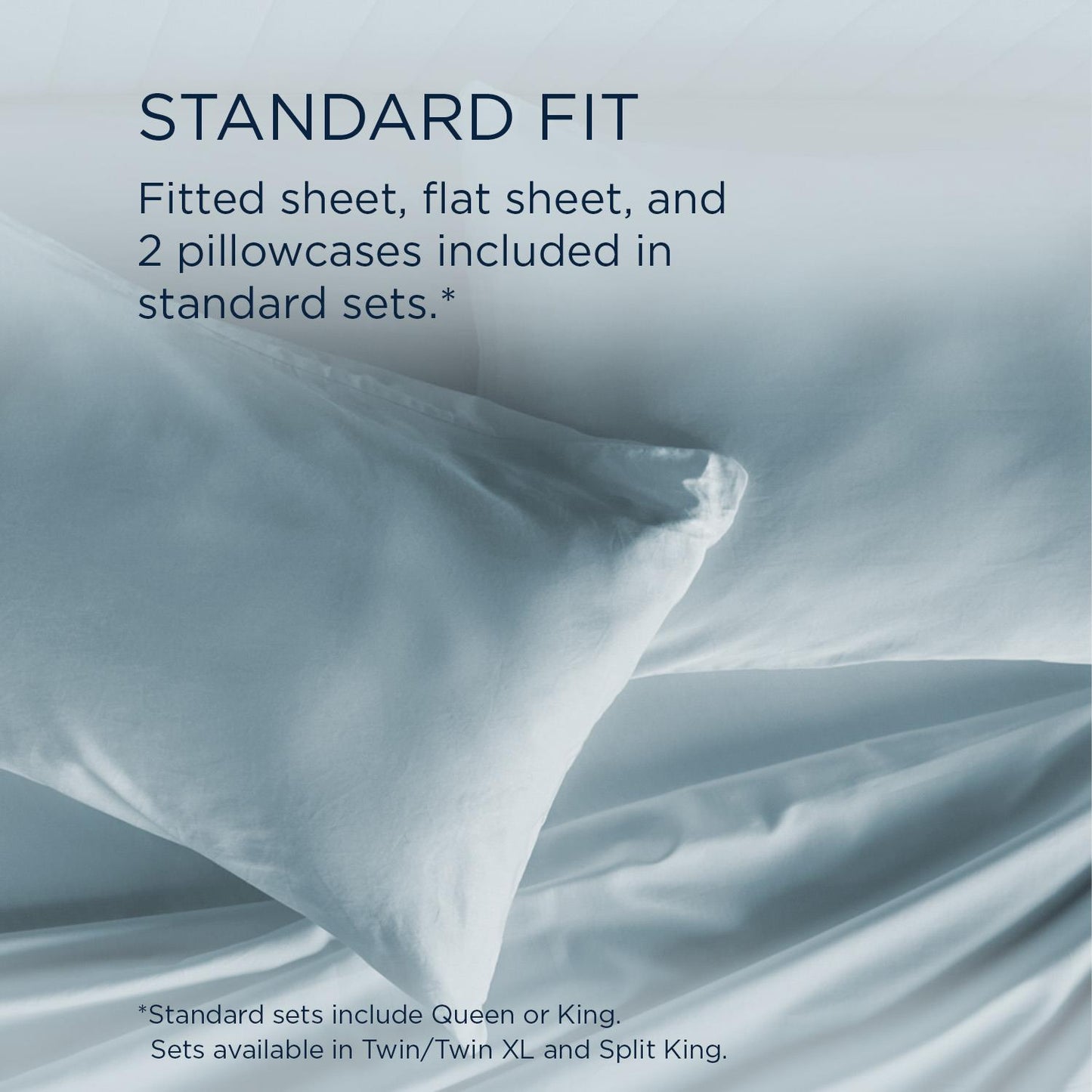  Tempur-Pedic TEMPUR Classic Cotton Sheet Set Sleepy Blue (Split California King) IMAGE 11