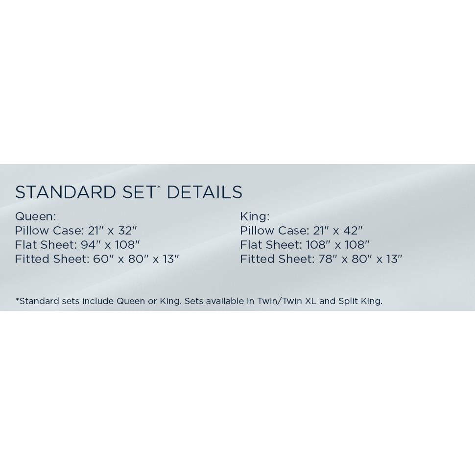  Tempur-Pedic TEMPUR Classic Cotton Sheet Set Sleepy Blue (Split California King) IMAGE 19