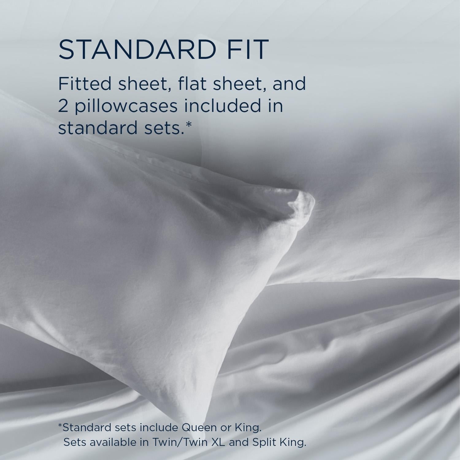  Tempur-Pedic TEMPUR Classic Cotton Sheet Set Sleepy Silver Mist (Split California King) IMAGE 11