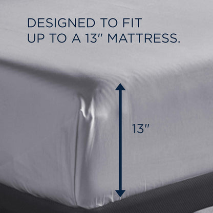  Tempur-Pedic TEMPUR Classic Cotton Sheet Set Sleepy Silver Mist (Twin) IMAGE 3