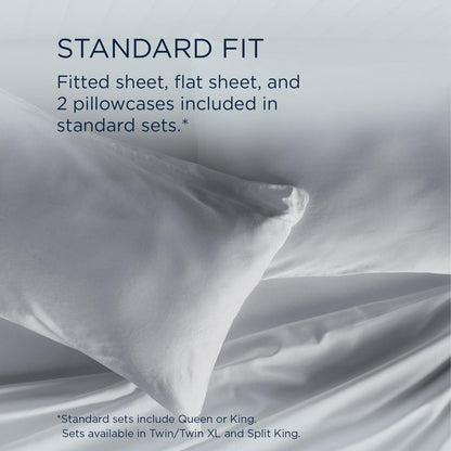  Tempur-Pedic TEMPUR Classic Cotton Sheet Set Sleepy Silver Mist (Split King) IMAGE 11