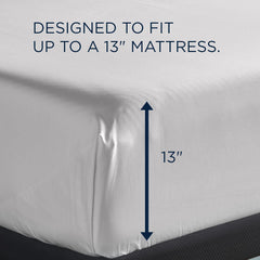  Tempur-Pedic TEMPUR Classic Cotton Sheet Set White (Queen) IMAGE 3