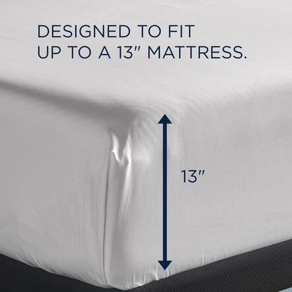  Tempur-Pedic TEMPUR Classic Cotton Sheet Set White (Queen) IMAGE 3