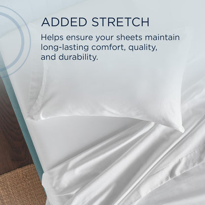  Tempur-Pedic TEMPUR Classic Cotton Sheet Set White (Twin XL) IMAGE 7