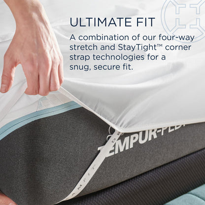  Tempur-Pedic TEMPUR Classic Cotton Sheet Set White (Split King) IMAGE 9