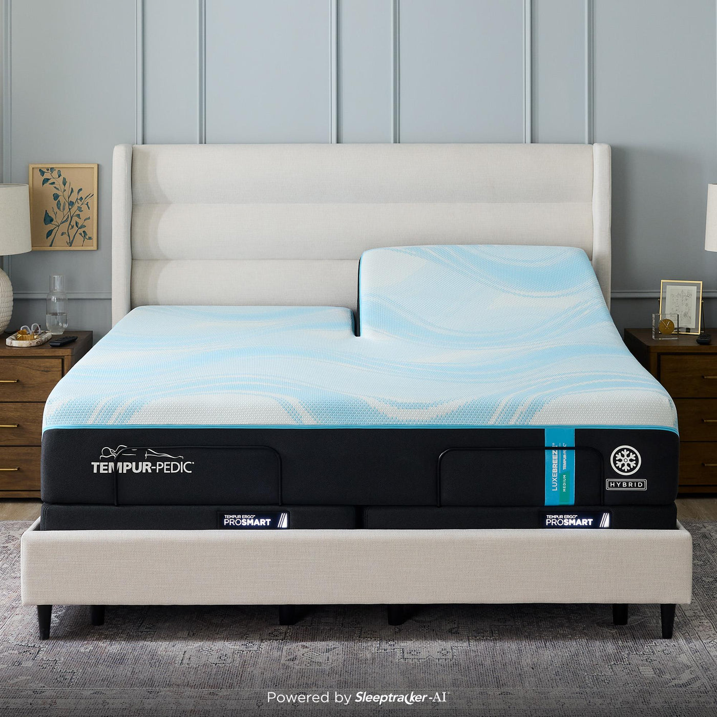  Tempur-Pedic Tempur-LuxeBreeze® Medium Hybrid Mattress (Split Head King) IMAGE 1