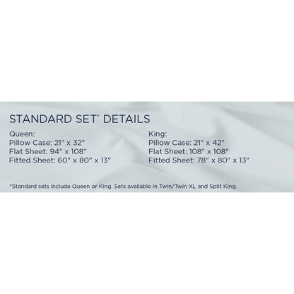  Tempur-Pedic TEMPUR Luxe Egyptian Cotton Pillowcase Set  Cool Gray (King) IMAGE 19