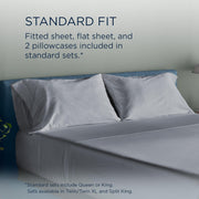  Tempur-Pedic TEMPUR Luxe Egyptian Cotton Pillowcase Set  Silver Mist (King) IMAGE 11