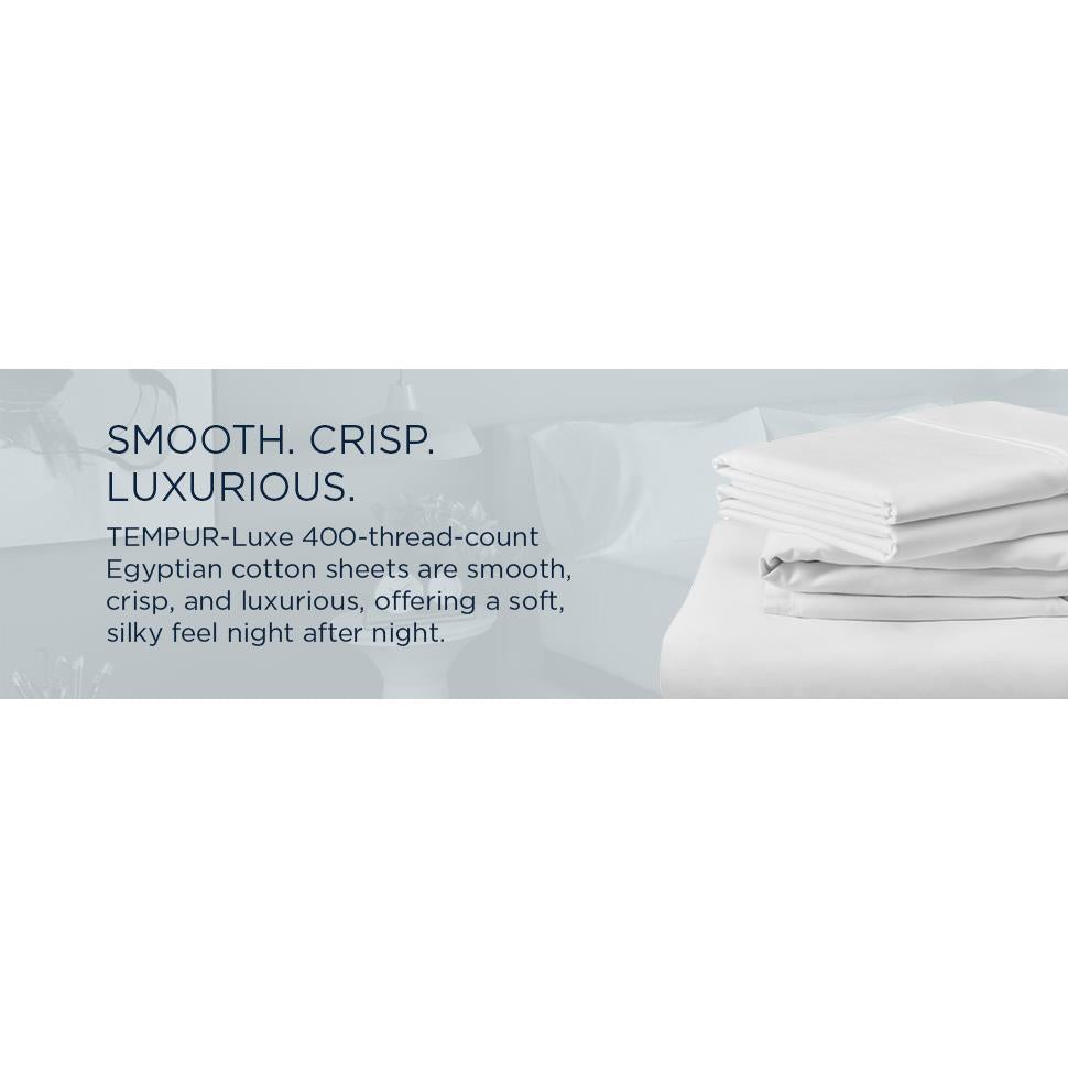  Tempur-Pedic TEMPUR Luxe Egyptian Cotton Pillowcase Set  Silver Mist (King) IMAGE 16