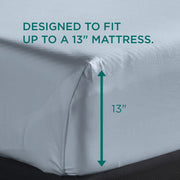  Tempur-Pedic TEMPUR Luxe Egyptian Cotton Pillowcase Set  Sleepy Blue (Queen) IMAGE 13