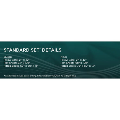  Tempur-Pedic TEMPUR Luxe Egyptian Cotton Pillowcase Set  Sleepy Blue (Queen) IMAGE 6