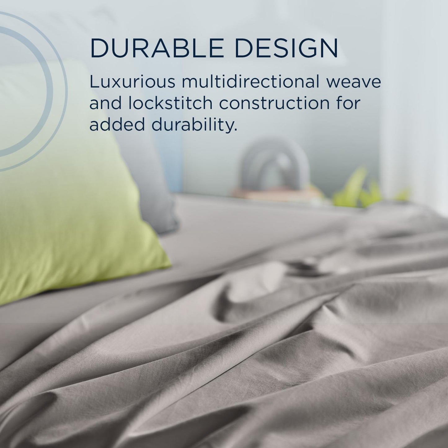  Tempur-Pedic TEMPUR Luxe Egyptian Cotton Sheet Set Cool Gray (Twin) IMAGE 7