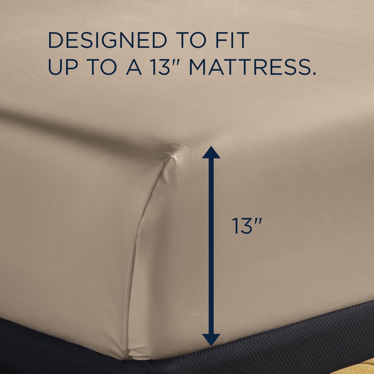  Tempur-Pedic TEMPUR Luxe Egyptian Cotton Sheet Set Sandstone (Twin) IMAGE 3