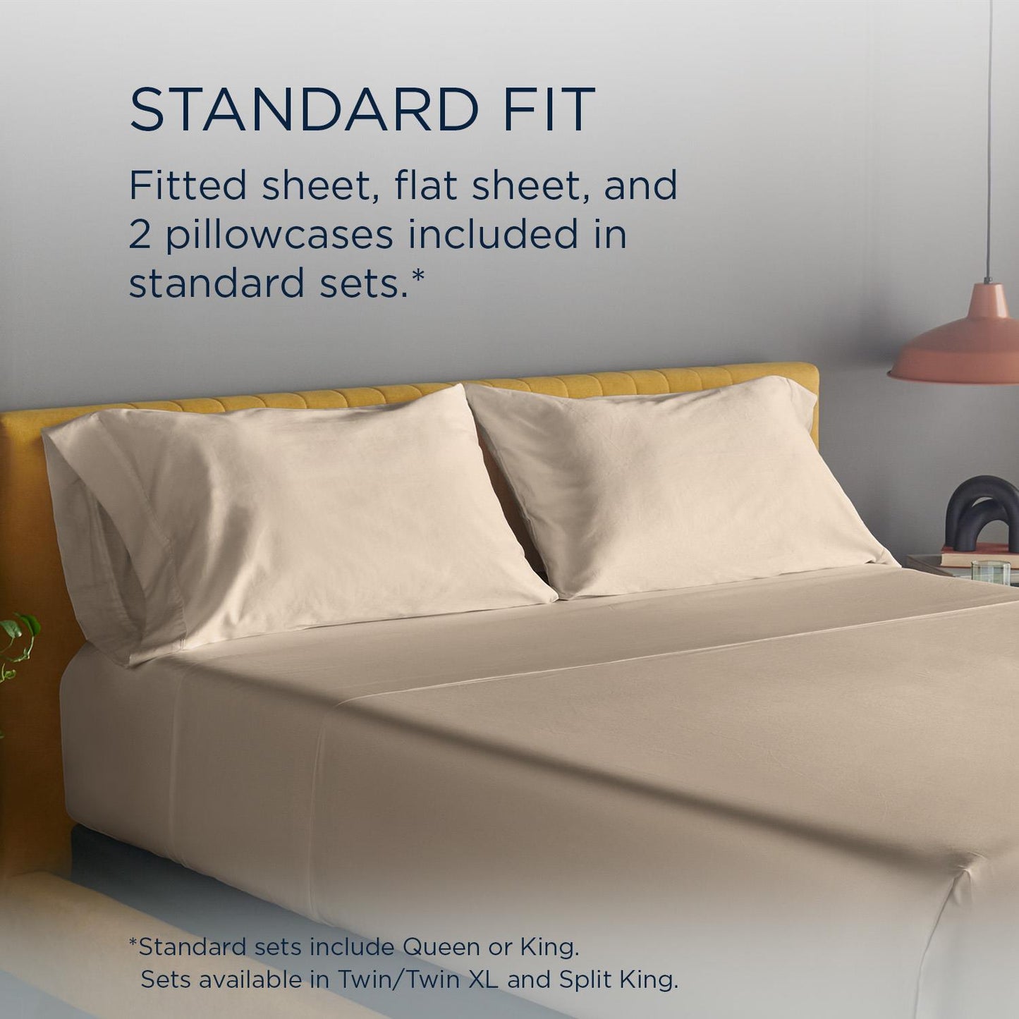  Tempur-Pedic TEMPUR Luxe Egyptian Cotton Sheet Set Sandstone (Queen) IMAGE 11