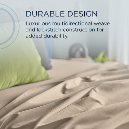  Tempur-Pedic TEMPUR Luxe Egyptian Cotton Sheet Set Sandstone (Queen) IMAGE 7