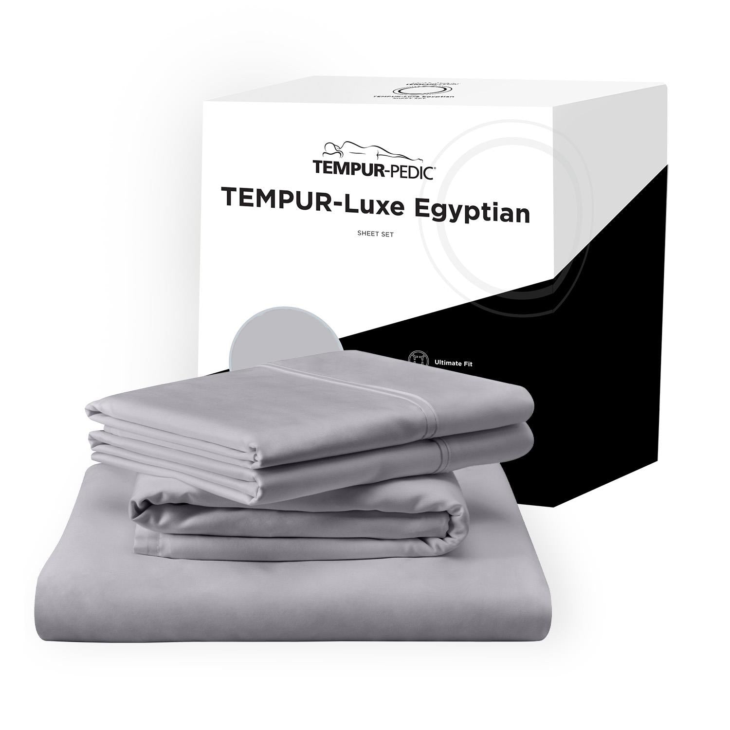  Tempur-Pedic TEMPUR Luxe Egyptian Cotton Sheet Set Silver Mist (Twin) IMAGE 10
