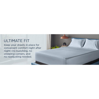  Tempur-Pedic TEMPUR Luxe Egyptian Cotton Sheet Set Silver Mist (Twin) IMAGE 17