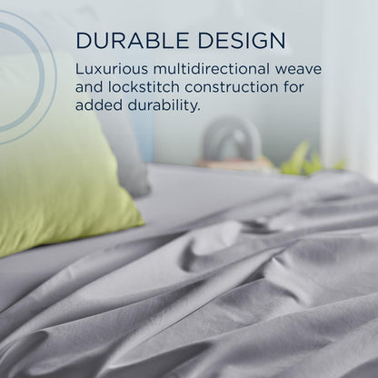  Tempur-Pedic TEMPUR Luxe Egyptian Cotton Sheet Set Silver Mist (Split California King) IMAGE 7