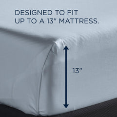  Tempur-Pedic TEMPUR Luxe Egyptian Cotton Sheet Set Sleepy Blue (King) IMAGE 3