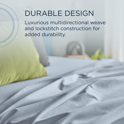  Tempur-Pedic TEMPUR Luxe Egyptian Cotton Sheet Set Sleepy Blue (Queen) IMAGE 7