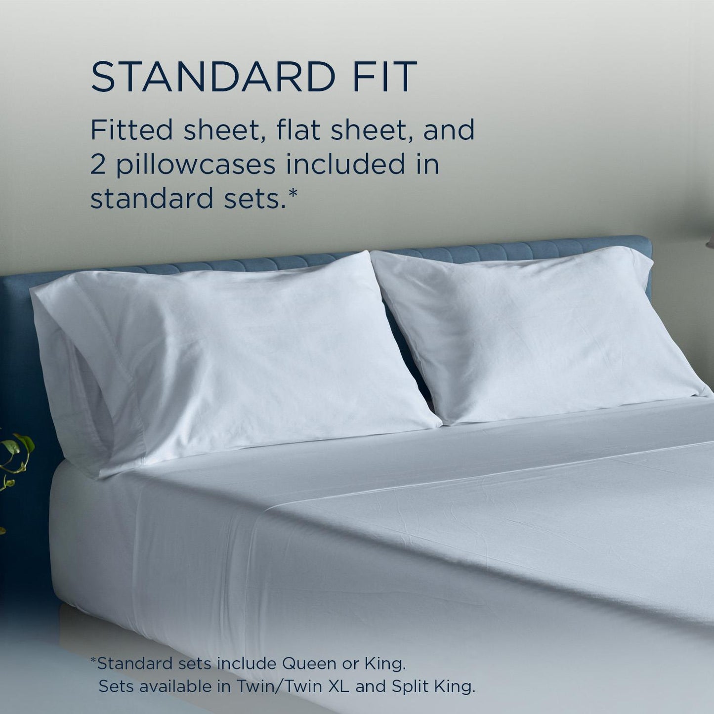  Tempur-Pedic TEMPUR Luxe Egyptian Cotton Sheet Set Sleepy Blue (California King ) IMAGE 11