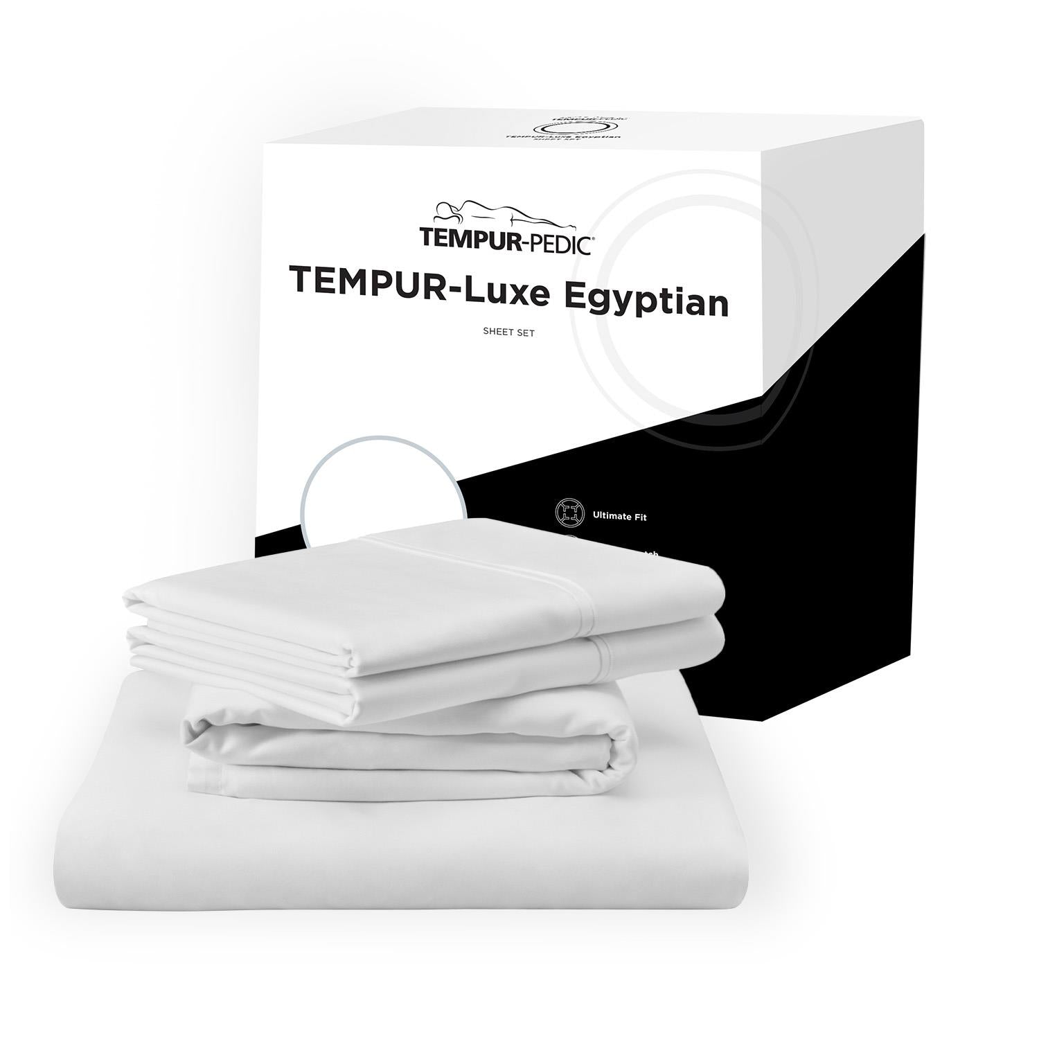  Tempur-Pedic TEMPUR Luxe Egyptian Cotton Sheet Set White (Twin XL) IMAGE 10