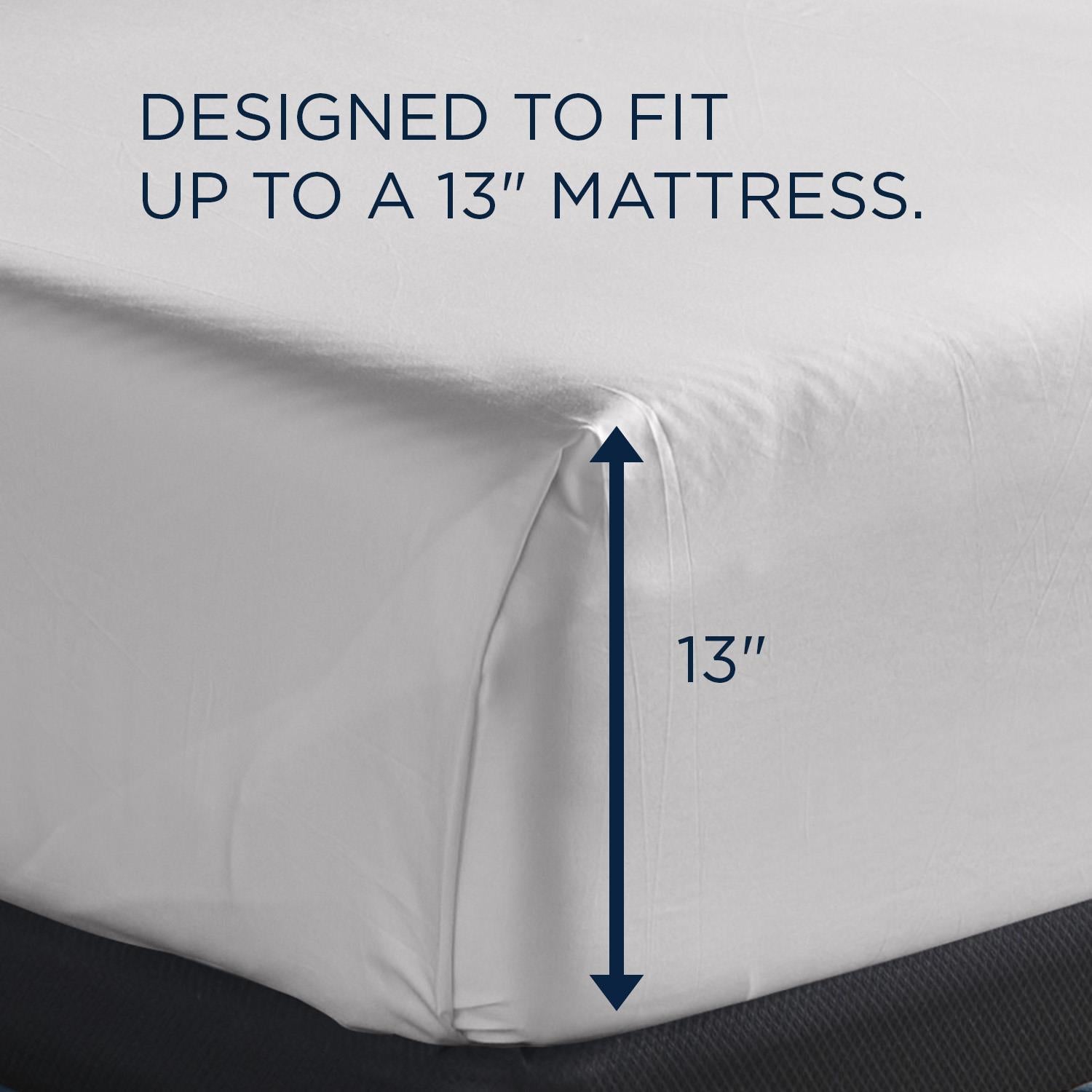  Tempur-Pedic TEMPUR Luxe Egyptian Cotton Sheet Set White (Twin XL) IMAGE 3