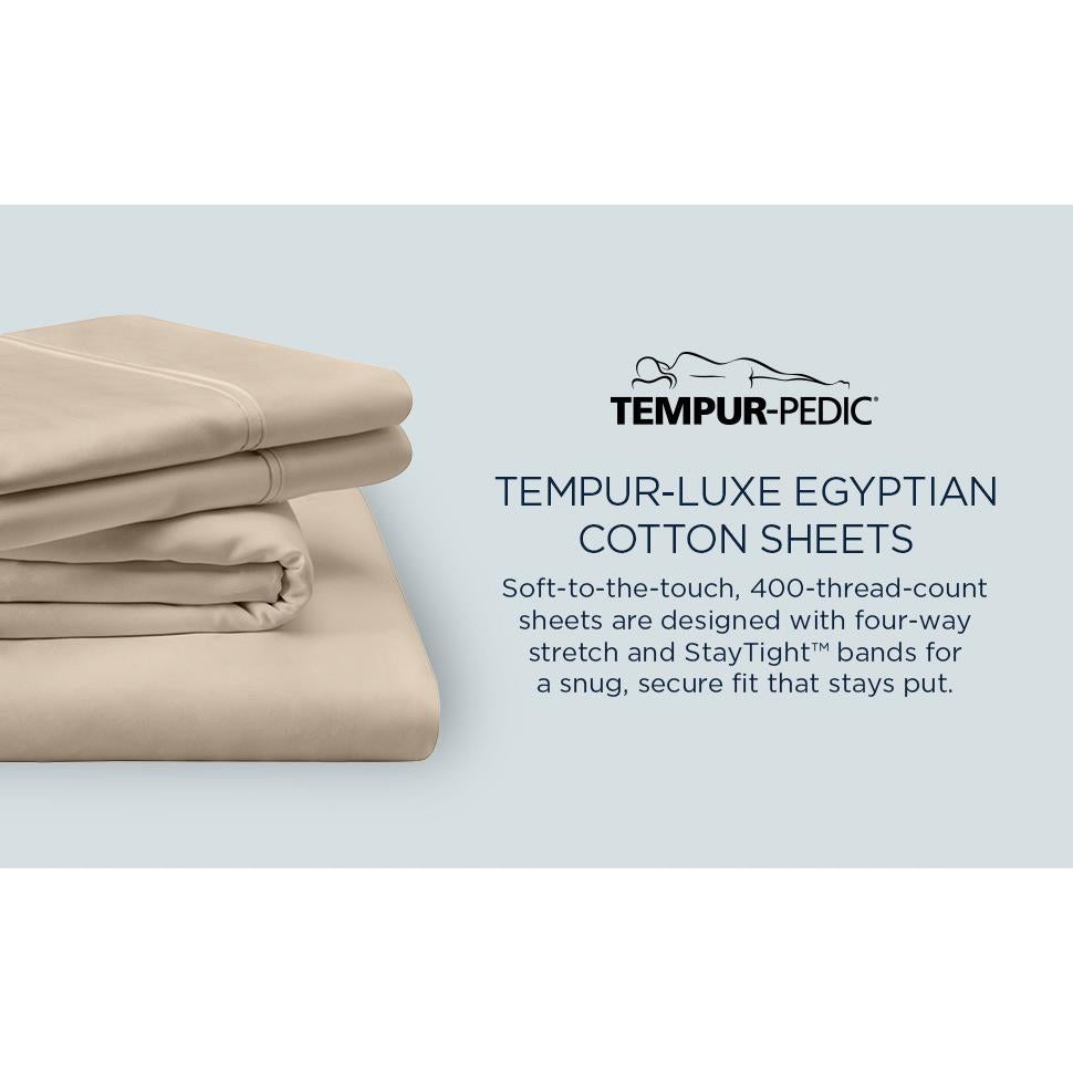  Tempur-Pedic TEMPUR Luxe Egyptian Cotton Sheet Set White (Full) IMAGE 14
