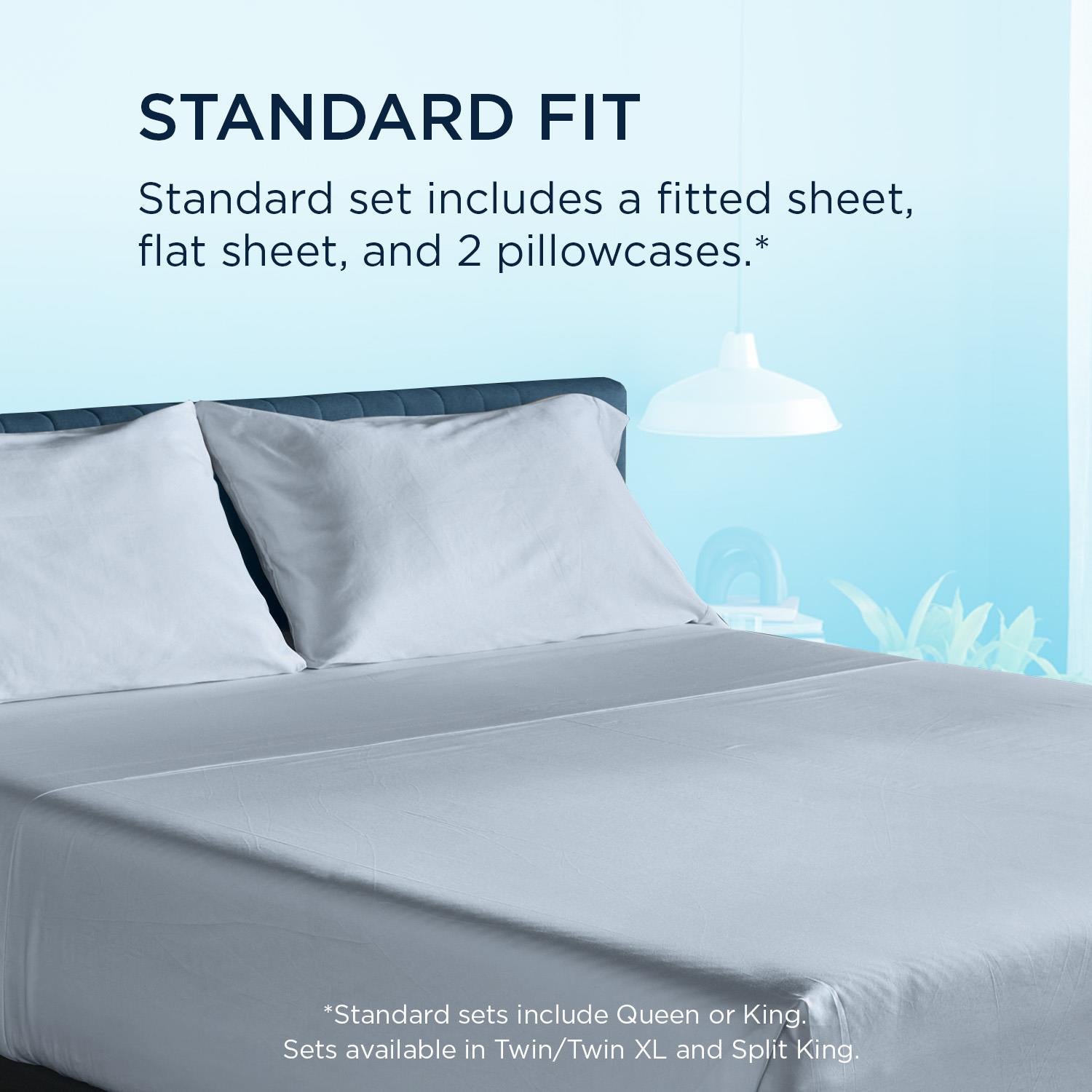  Tempur-Pedic Tempur-Pedic Breeze Pillowcase Set - Sleepy Blue (King) IMAGE 10
